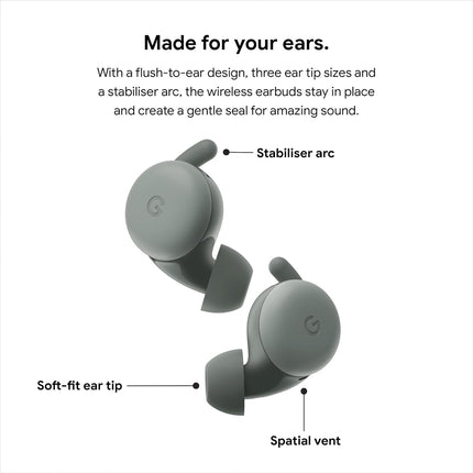 Google Pixel Buds A-Series – Wireless Earbuds, Dark Olive
