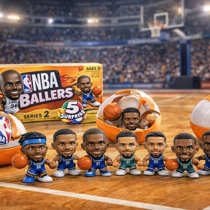 ZURU 5 Surprise NBA Ballers Series 2 Official NBA Collectible Figures & Accessories – Surprise Unboxing Basketball Sports Toy (4 Capsules)