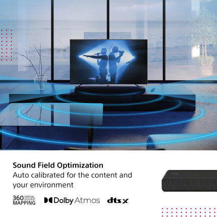 Sony HT-A3000 3.1 ch Dolby Atmos Soundbar for TV, with built-in subwoofer, 360 Spatial Sound Mapping, works with Alexa and Google Assistant