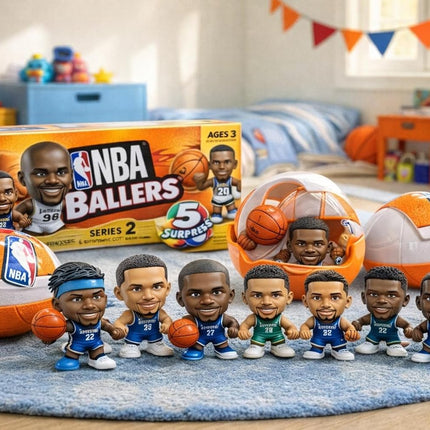 ZURU 5 Surprise NBA Ballers Series 2 Official NBA Collectible Figures & Accessories – Surprise Unboxing Basketball Sports Toy (4 Capsules)