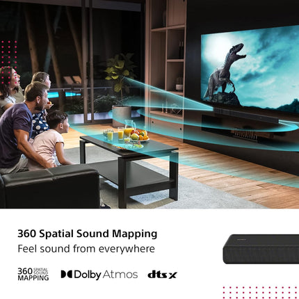 Sony HT-A3000 3.1 ch Dolby Atmos Soundbar for TV, with built-in subwoofer, 360 Spatial Sound Mapping, works with Alexa and Google Assistant