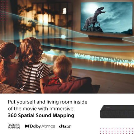Sony HT-A3000 3.1 ch Dolby Atmos Soundbar for TV, with built-in subwoofer, 360 Spatial Sound Mapping, works with Alexa and Google Assistant