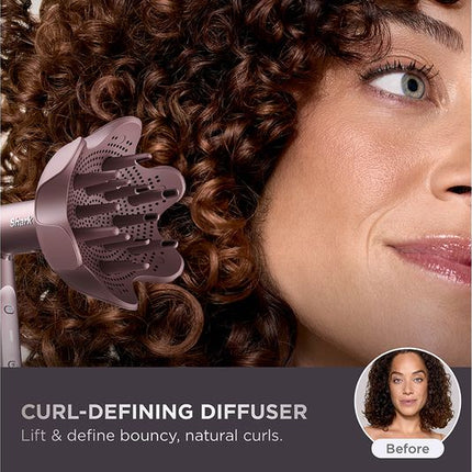 SHARK HD652SUK FlexFusion Straight 5-in-1 Air Styler & Hair Dryer with Storage Case - Cosmic Blush
