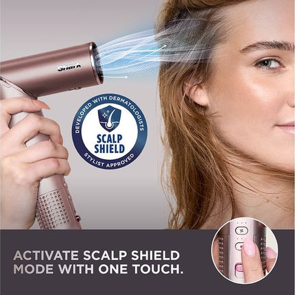 SHARK HD652SUK FlexFusion Straight 5-in-1 Air Styler & Hair Dryer with Storage Case - Cosmic Blush